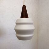 Suspension in opaline and teak scandinavian style