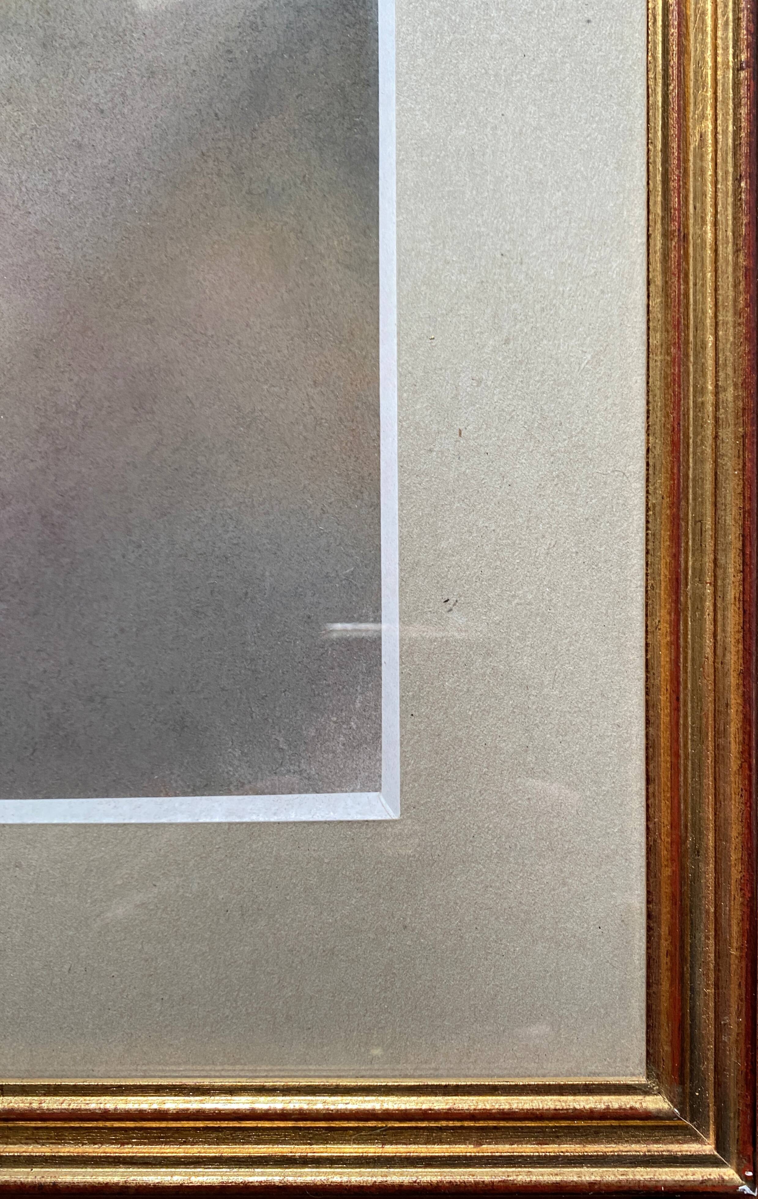 Pastel painting "Portrait of a woman", circa 1950 post cubist