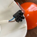 Space age orange 70s pendant light