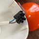 Space age orange 70s pendant light