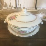 Set of tureen, salad bowl and "Irene" dish in Luneville earthenware