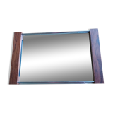 Modern tray - glass and rosewood - vintage
