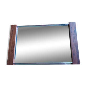 Plateau moderne - verre et palissandre - vintage