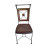 Chair in solid cherry and iron