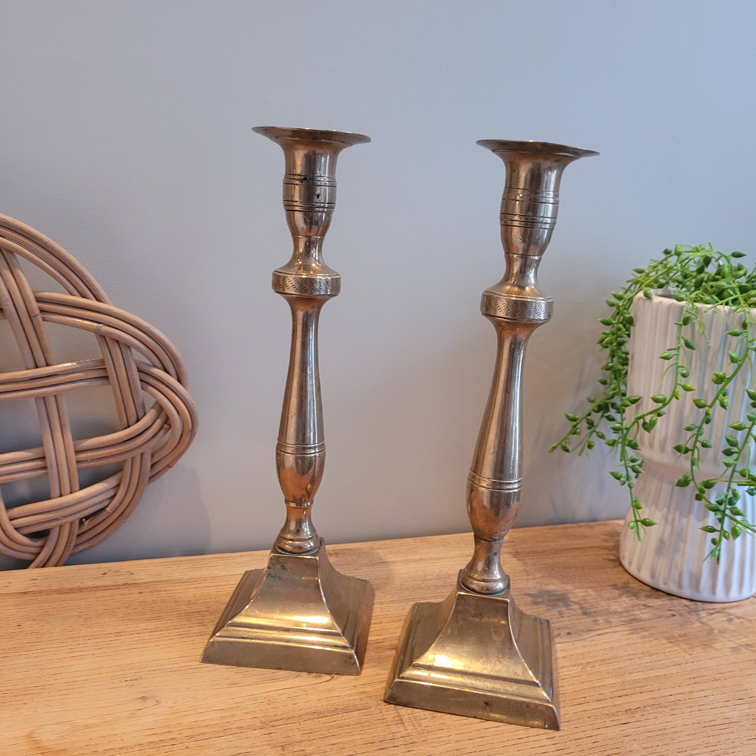 La Redoute x Selency pair of brass candle holders 30