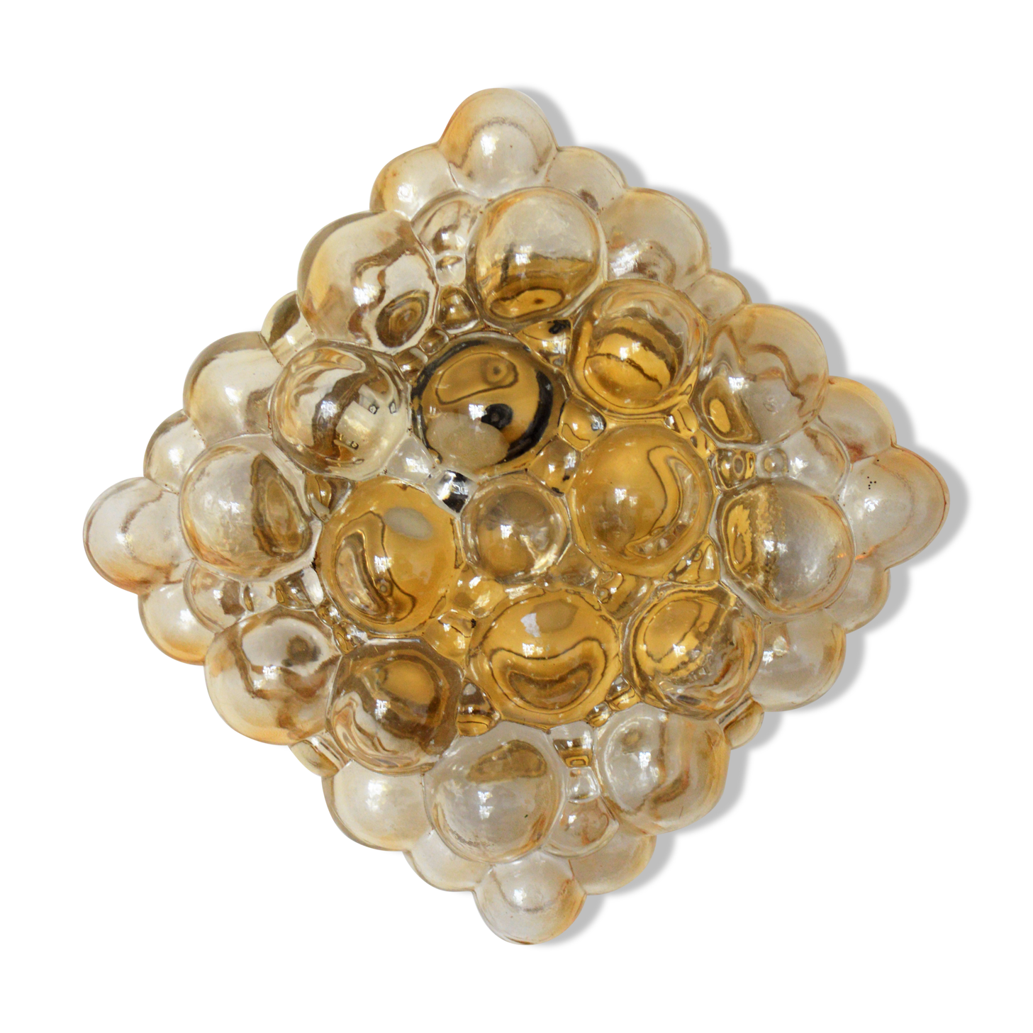 Glass wall lamp by Helena Tynell for Glashütte Limburg vintage design