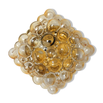 Glass wall lamp by Helena Tynell for Glashütte Limburg vintage design