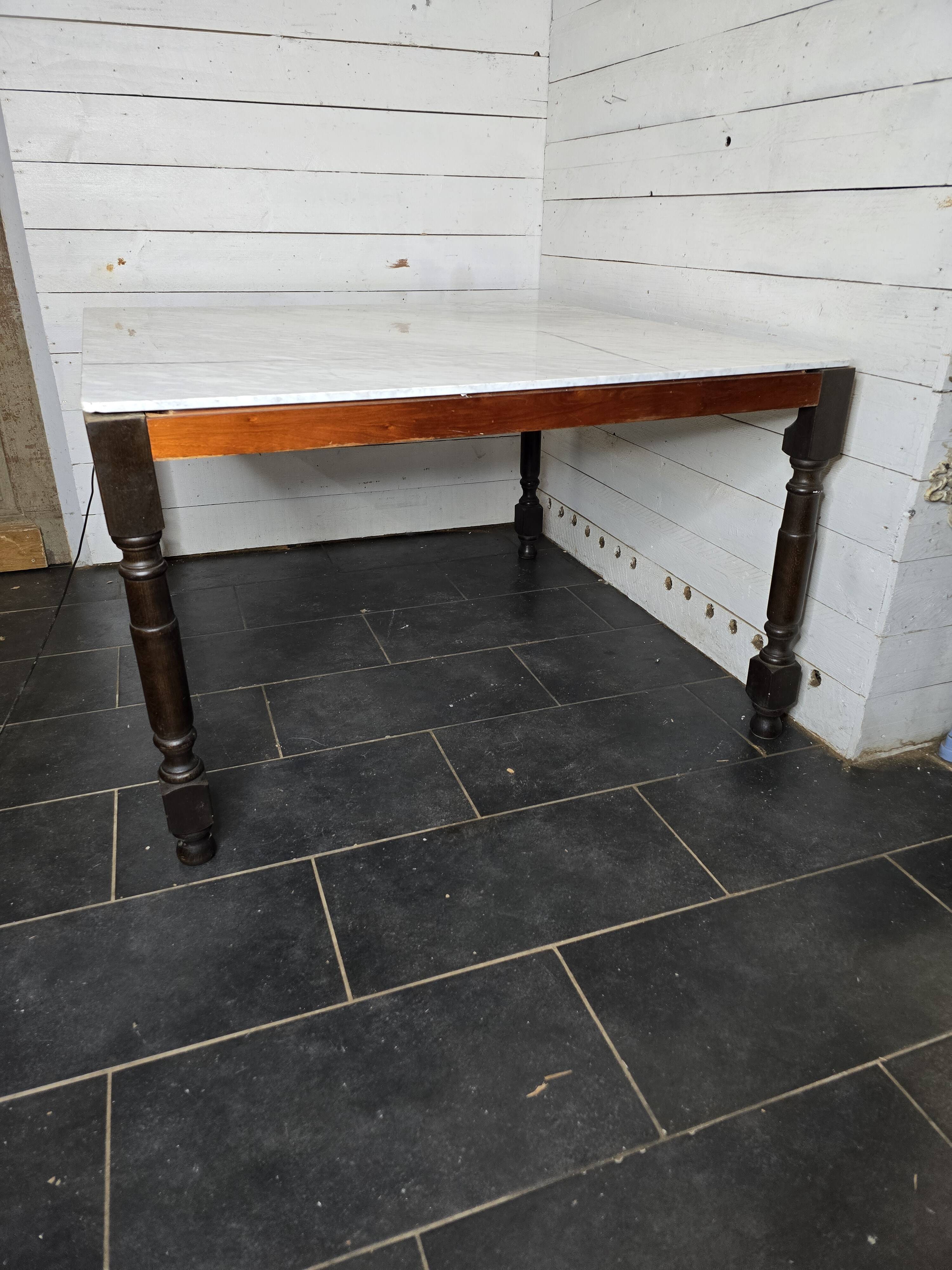 Marble dining table, 120cm × 120cm W×L