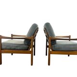 Set of 2 vintage armchairs / club seats / single seats