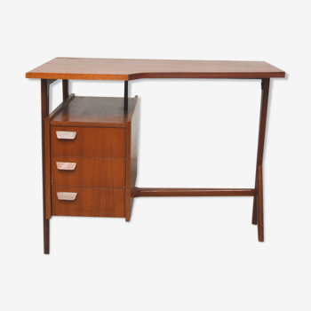 Bureau scandinave « Boomerang « pieds compas années 60