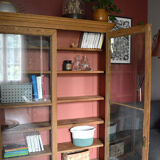 Wood and terracotta showcase