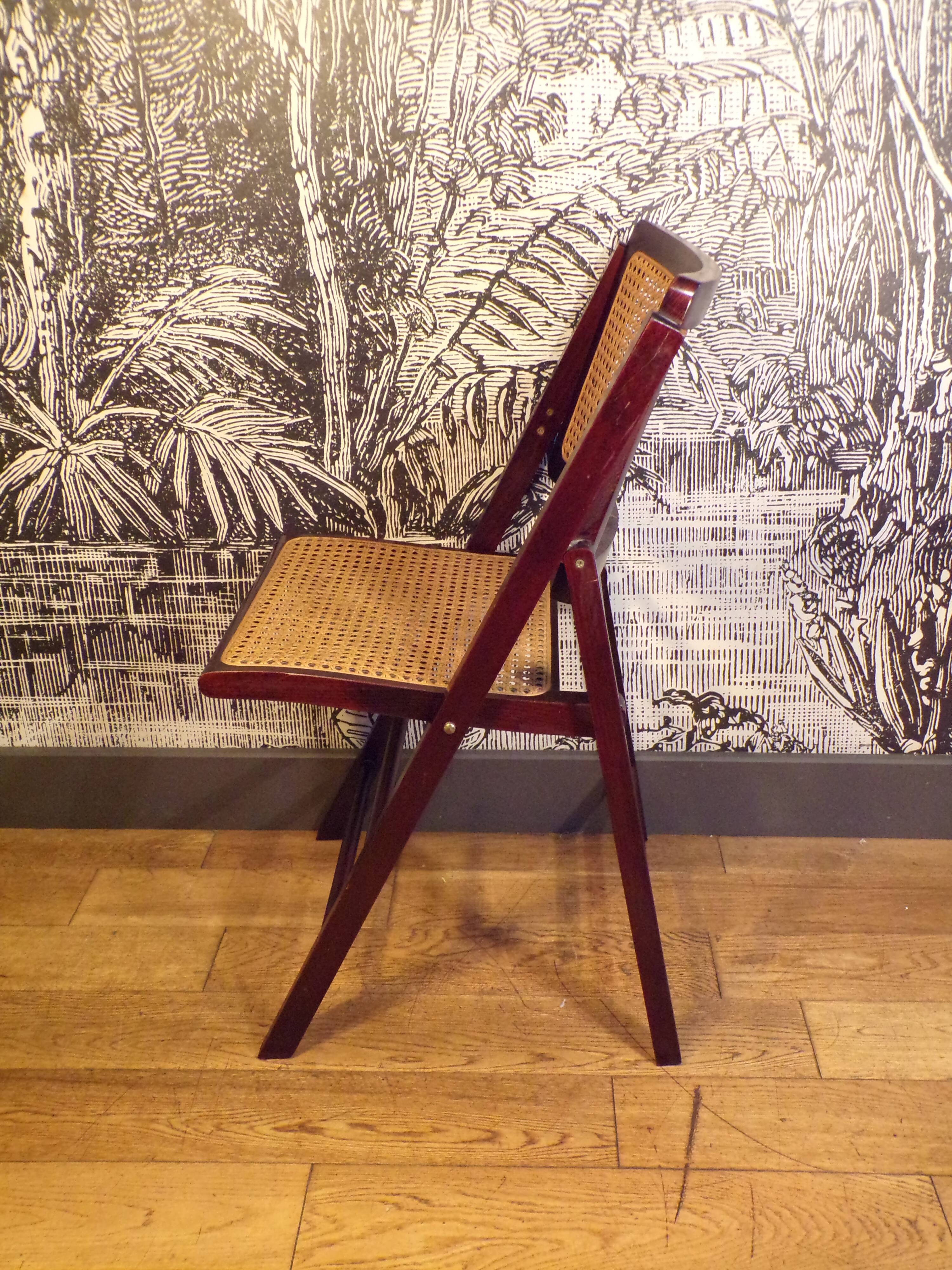 Cane folding chair 1970