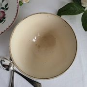 Antique Lunéville earthenware bowl KG with blue polka dots