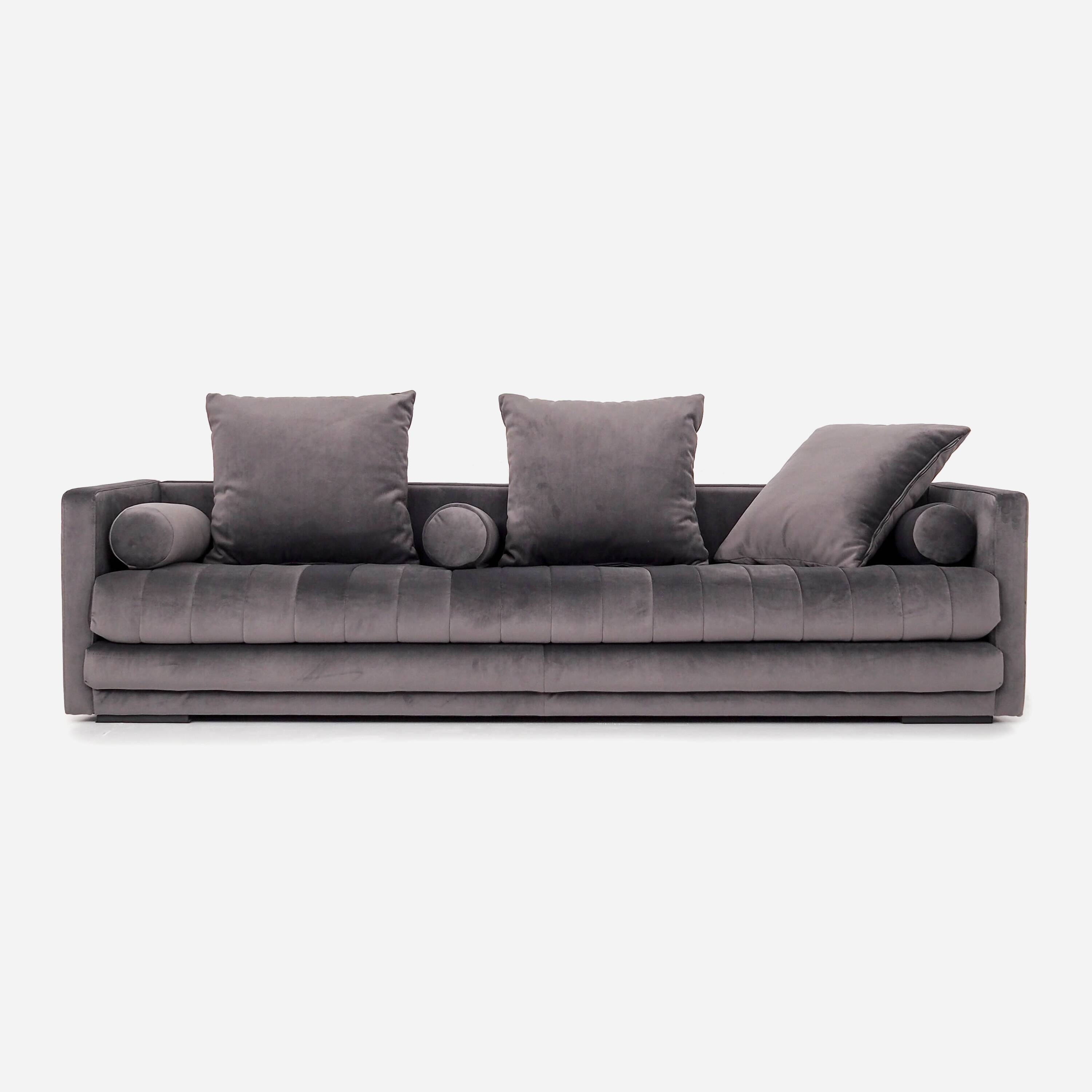 Sofa KOPENHAGA grey velour, Scandinavian design