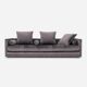 Sofa KOPENHAGA grey velour, Scandinavian design