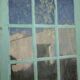 Old glass door