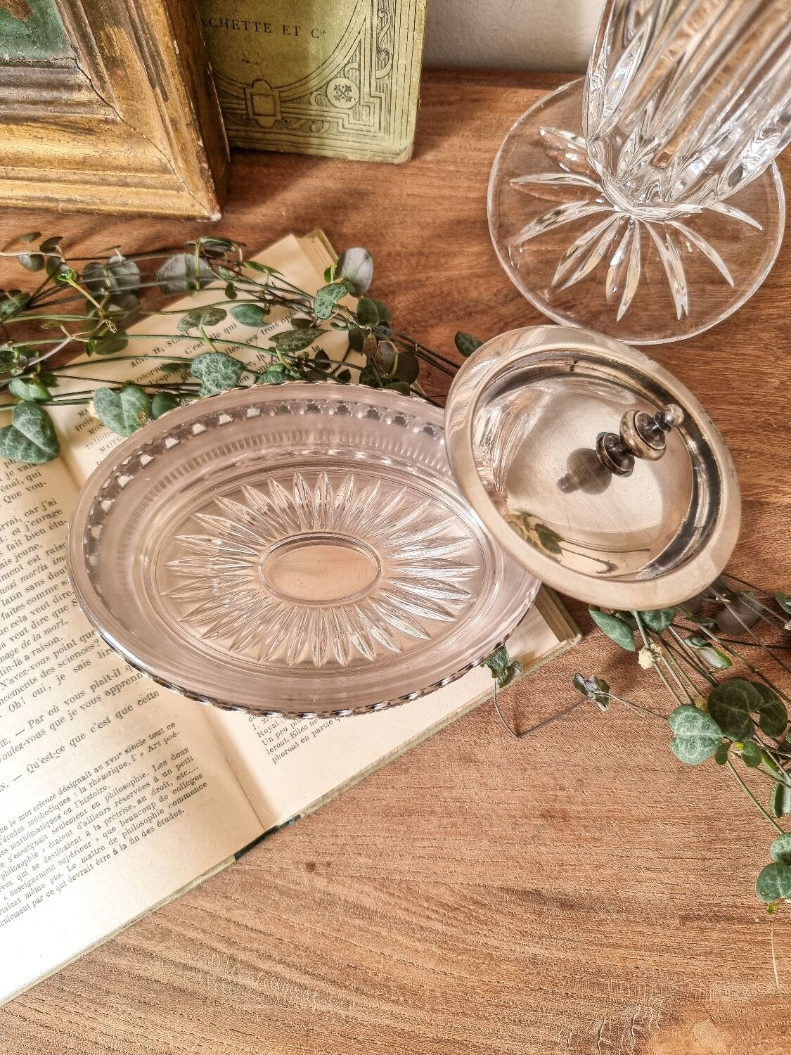 Silver-plated metal sugar bowl, Henri X style
