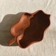 Coupe plate en teck 60's