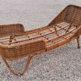 Bamboo and rattan child bed