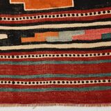 2x13 Green & Red Stair Kilim Runner Rug, 72x387Cm