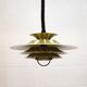 Vitrika golden messing vintage lamp: 1970s Scandinavian Mid-Century Modern