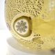 Postmodern Yellow Opaline Hand Blown Glass Jug with Murrines and Silver Flakes