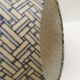 Wood and brass floor lamp