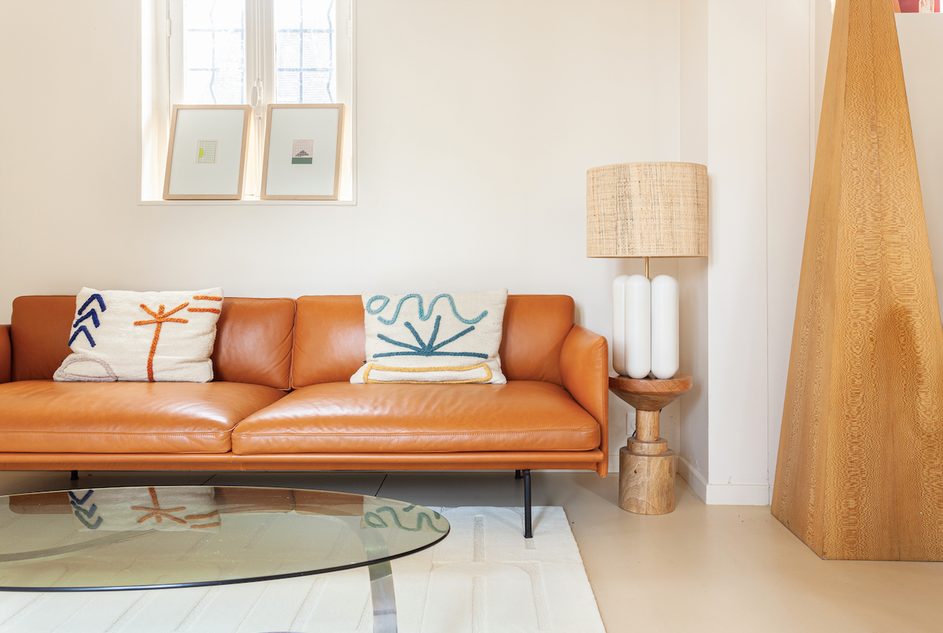 Lamp Charlotte Blanche Raphia - Cosin Paris