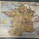 Old school map of France by Vidal Lablache.