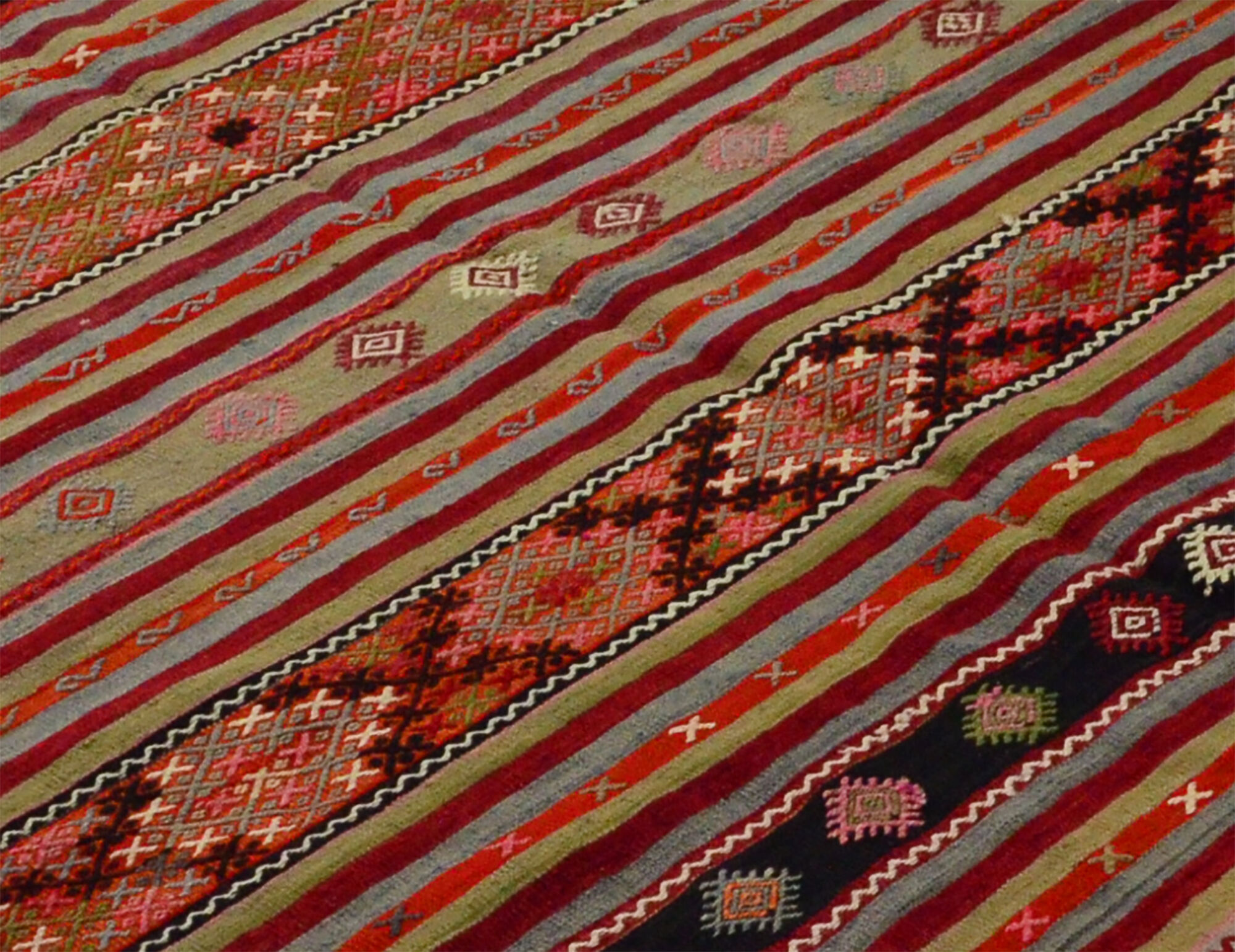 Anatolian handmade kilim rug 373 cm x 295 cm