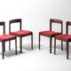 Ensemble de 4 chaises de salle à manger Dino Cavalli en palissandre.