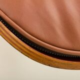 Fauteuil lounge avec repose-pieds en cuir aniline, conçu par Charles et Ray Eames