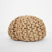 Vintage ottoman made of rope