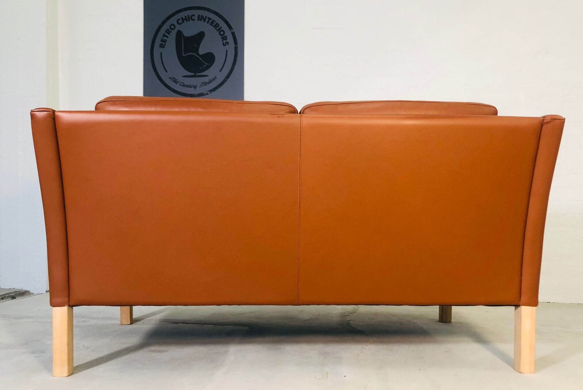 Sofa in cognac leather 1960