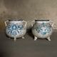 Pair of fiber cement cauldrons from the 60s and 70s