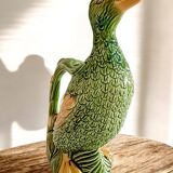 Majolica Duck Pitcher by Keller & Guérin, France, Art Nouveau, 1890