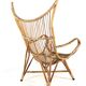 Rattan Armchair XL - mid century modern - japandi - very rare model