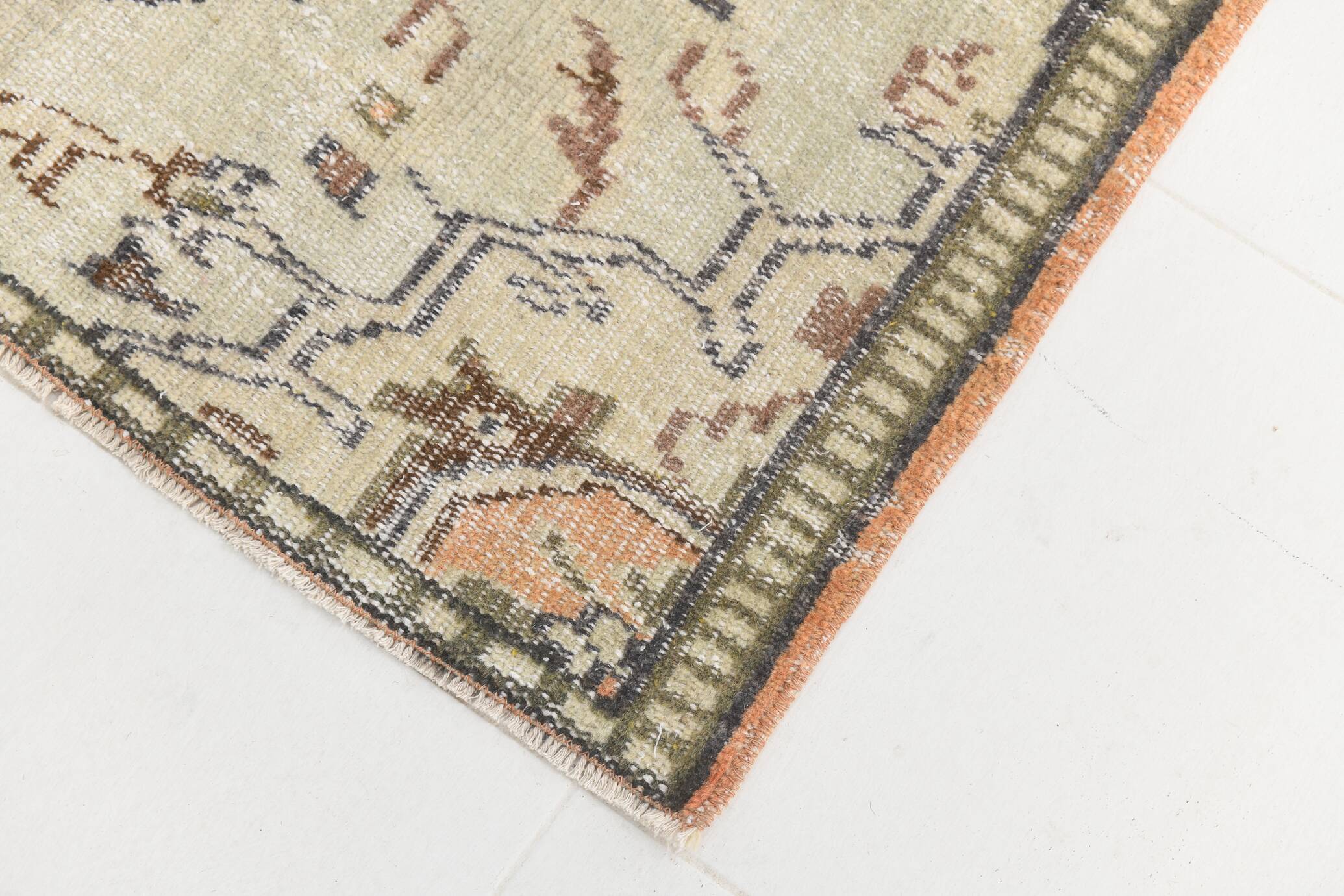 5x9 Peach Orange Antique Vintage Rug 166x263Cm SK 24342