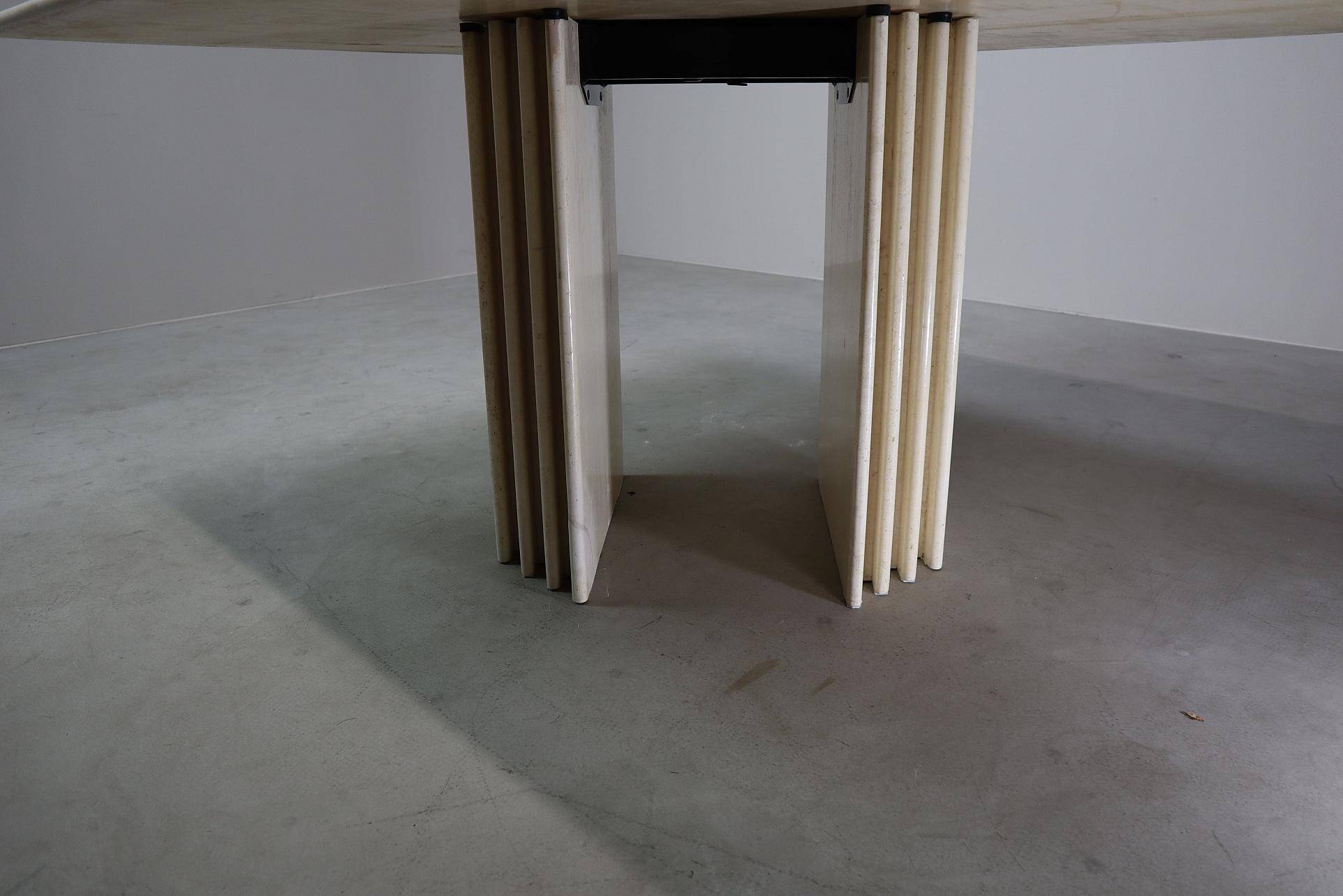 Travertine dining table, Italy 1960s