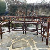 Rattan and bamboo dining room