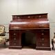 Cylinder desk in flamed mahogany empire style 19th century