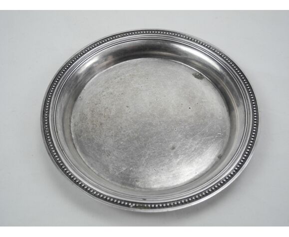 Dessous bouteille Christofle french silver metal bottle coaster
