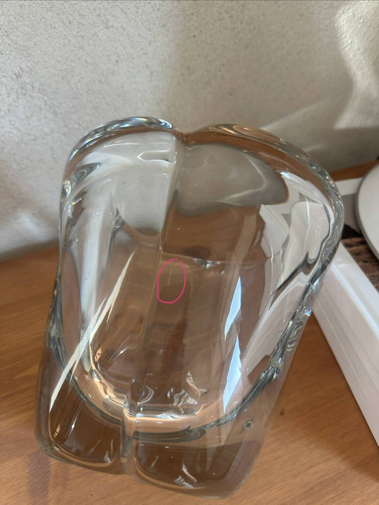 Daum nancy transparent white vase