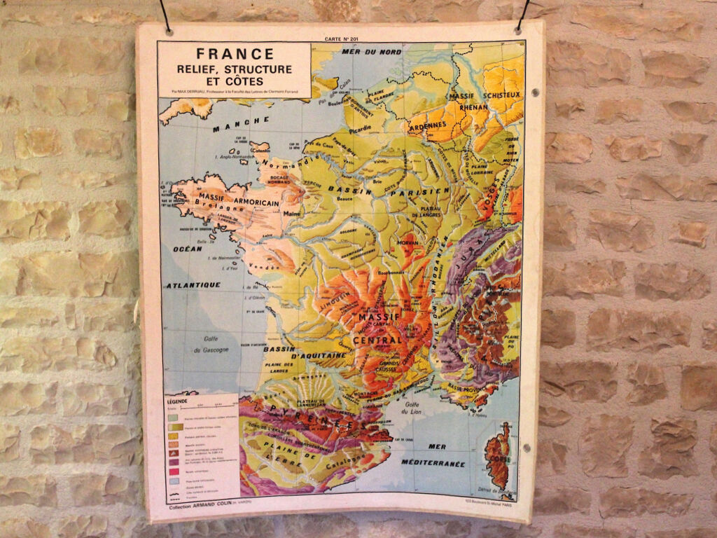 School of geography vintage map