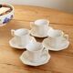 4 tasses et sous-tasses vintage Johnson Brothers motif Perle
