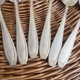 Set of 6 silver metal spoons