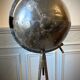 Atypical industrial furniture riveted sphere