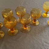 Amber bubble foot glasses