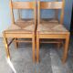 Set de 4 chaises estampillées design bois et paille epoque 1960/70