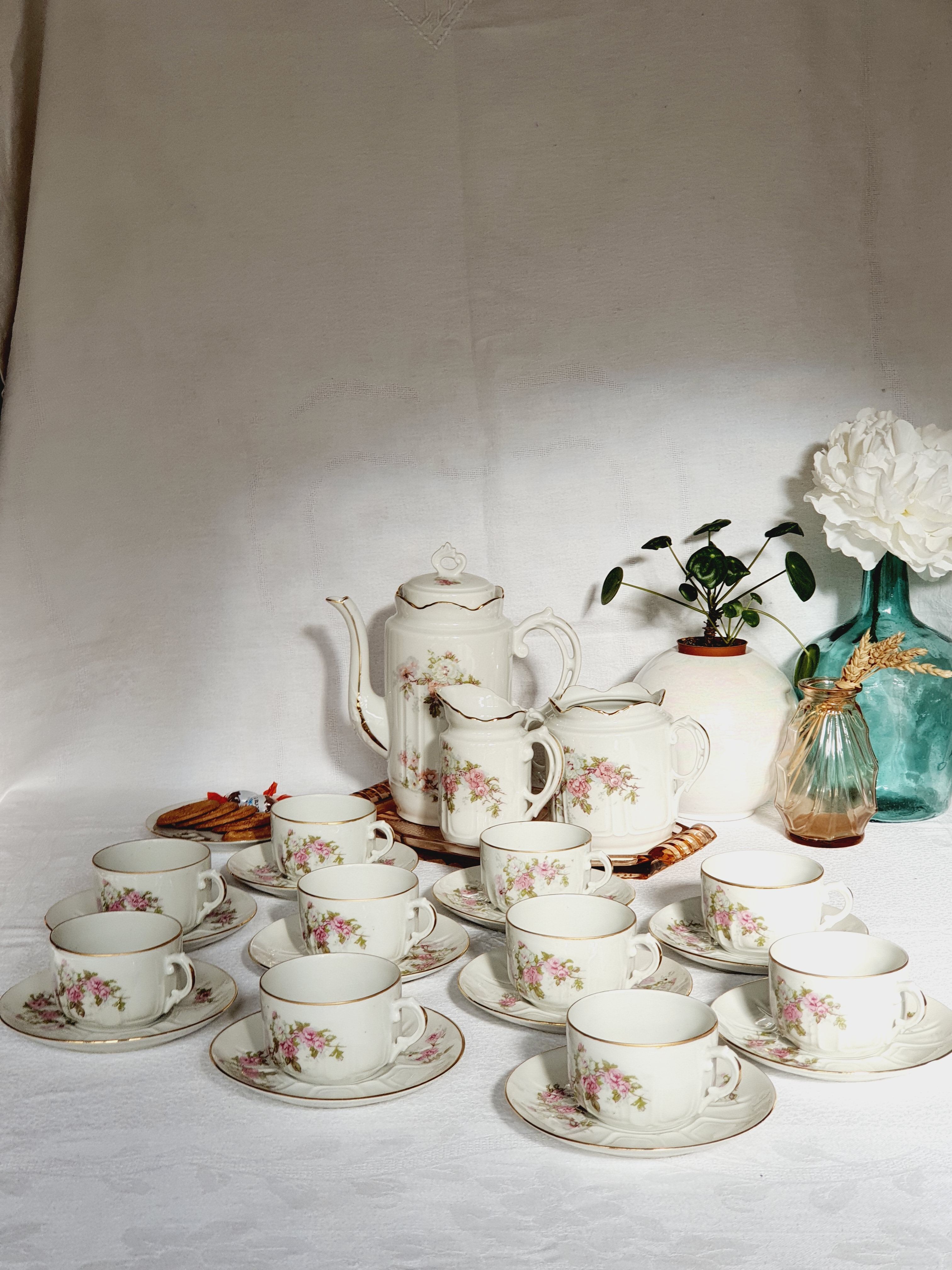 Tea service or coffee LV France antique porcelain